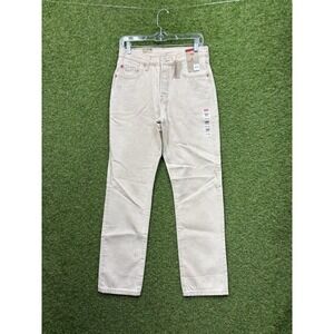Levis 501 Jeans Womens 27x30 Tan Original High Rise Straight Leg 125010578 New